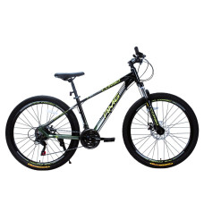Велосипед 27.5 AL Corso «AMG» MG-27419 алюміній 15.5", (к-т SHIMANO) чорно-зелено-жовтий