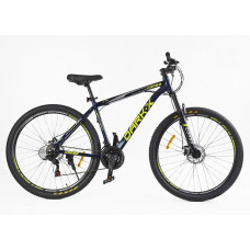 Велосипед 29 AL Corso «DARK-X» DX-29306 алюміній 19", (к-т SHIMANO) темно синьо-жовтий