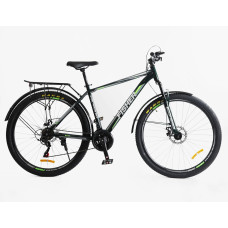 Велосипед 29 ST Corso «FISHER» FS-31182 сталь 19", (к-т SHIMANO) чорно-салатовий