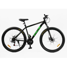 Велосипед 29 ST Corso «STELLAR» SR-29598 сталь 19", (к-т SunRun) чорно-салатовий