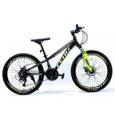 Велосипед 24 AL Corso «FENIX» FX-24962 алюміній 11", (к-т SunRun) чорно-жовтий