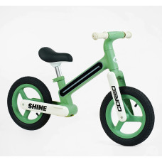 Велобіг 12 Corso надувні колеса, нейлонова рама зі світлом «SHINE» JT-10078 зелений