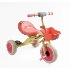 Дитячий велосипед 3-х колісний EVA (піна) Best Trike колеса 10-8, BS-41363 рожевий, сталева рама, УКР.ОЗВУЧУВАННЯ, світло, кошик