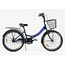 Міський велосипед 24 ST Corso «ADVANCE» AD-24003 (складна рама) сталь 14", синій (+к/к/б)