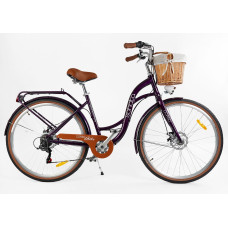 Міський велосипед 28 AL Corso «SONATA» SN-28962 алюміній 18", (к-т SHIMANO) фіолетовий (+к/к/б)