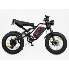 Електрофетбайк 20 ST Corso «MX-5 POWER» MX-93440 сталь, двигун 1200W, акумулятор 60V 25Ah літієвий, (к-т SHIMANO) чорний