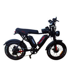 Електрофетбайк 20 ST Corso «VULCAN» L-70740-280 сталь, двигун 2х1000W, акумулятор 2х48V 18Ah літієвий, (к-т SHIMANO) чорний
