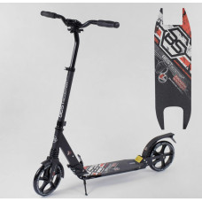 Самокат дитячий 2-х колісний, PU Best Scooter 54394 чорно-помаранчевий , Ø200mm, AL, 2 амортизатора