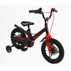 Дитячий велосипед 14 MG Corso «REVOLT» MG-14216, магнієва рама, чорно-червоний