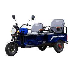 Трицикл РОЗІБРАНИЙ вантажний Corso «HARDY» HR-721106, двигун 1200W, акумулятор 60V 38Ah графеновий, синій 4 МІСЦЯ+ 1 ящик.акум, колеса 12"