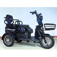 Трицикл Corso «PROTEX POWER» PL-681077, двигун 1200W, акумулятор 72V 24Ah літій-залізно-фосфатний, синій + 1 ящик. акум, колеса 10"