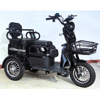 Трицикл Corso «PROTEX POWER» PL-800677, двигун 1200W, акумулятор 72V 24Ah літій-залізно-фосфатний, чорний + 1 ящик. акум, колеса 10"