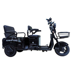 Трицикл Corso «SIG L» SL-025113, двигун 1200W, акумулятор 72V 24Ah літій-залізно-фосфатний, чорний + 1 ящик. акум, колеса 10"