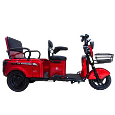 Трицикл Corso «SIG L» SL-033075, двигун 1200W, акумулятор 72V 24Ah літій-залізно-фосфатний, червоний + 1 ящик. акум, колеса 10"