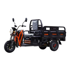 Трицикл РОЗІБРАНИЙ вантажний Corso «TRUCK CITY» CT-673092, двигун 800W, акумулятор 60V 45Ah графеновий, чорний 7 МІСЦЬ+2ящик.акум, колеса 12"