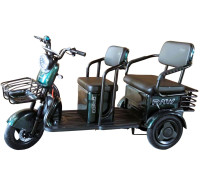 Трицикл Corso «RAW PRO» RL-431602, двигун 1200W, акумулятор 72V 24Ah літій-залізно-фосфатний, зелений + 1 ящик. акум, колеса 10"