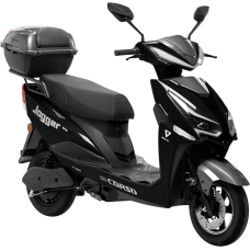 Електроскутер Corso «JOGGER» JR-419205, двигун 1500W, акумулятор 72V 25Ah свинцево-кислотний, чорно-сірий, колеса 10" + 1 ящик. акум