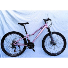 Велосипед 26 AL Corso «MERCURY» MR-26579 алюміній 13", (к-т SHIMANO) рожево-срібний