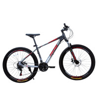 Велосипед 27.5 AL Corso «AMG» MG-27748 алюміній 17", (к-т SHIMANO) графітово-срібно-червоний