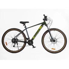 Велосипед 29 AL Corso «ENIGMA» NG-29078 алюміній 19", (к-т SHIMANO Alivio) вилка Santour гідравлічна, зелений