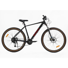 Велосипед 29 AL Corso «ENIGMA» NG-29069 алюміній 21", (к-т SHIMANO Alivio) вилка Santour гідравлічна, чорно-червоний