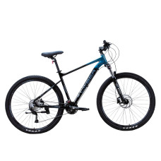 Велосипед 29 AL Corso «CYBER» CB-58412 алюміній 19", (к-т SHIMANO Alivio) вилка Santour гідравлічна, чорно-блакитний