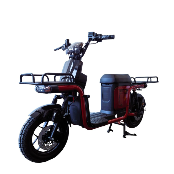 Електроскутер Corso «TRITON» RT-802464, двигун 1500W, акумулятор 72V 40Ah літій-залізо-фосфатний, червоний, колеса 12" + 1 ящик. багажників