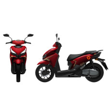 Електроскутер Yadea «VELAX» 05604, двигун 2000W, акумулятор 72V 30Ah літій-залізо-фосфатний, червоний, колеса 14"