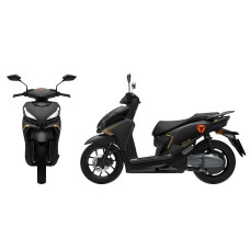 Електроскутер Yadea «VELAX» 08640, двигун 2000W, акумулятор 72V 30Ah літій-залізо-фосфатний, чорний, колеса 14"