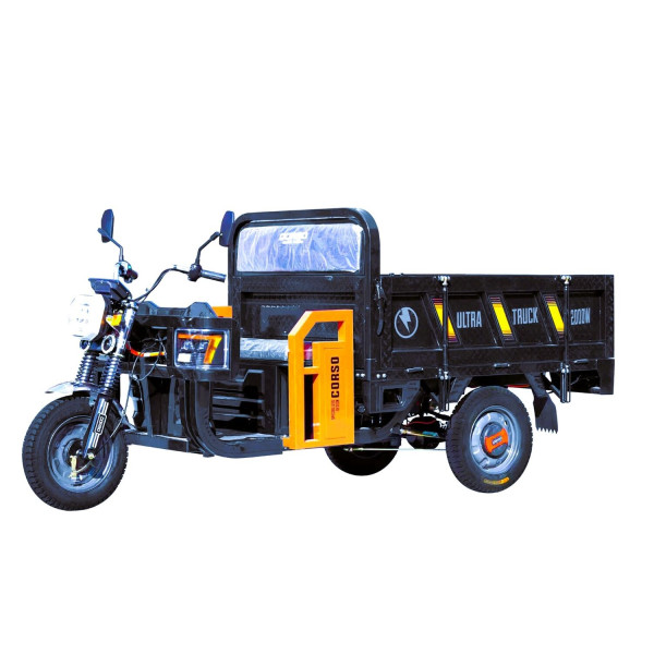 Трицикл РОЗІБРАНИЙ вантажний Corso «TRUCK ULTRA» TR-688110, двигун 2000W, акумулятор 72V 58Ah графеновий, 6 МІСЦЬ+ 2 ящик.акум, колеса 12"