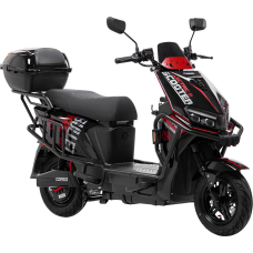 Електроскутер Corso «BULLET» BT-813216, двигун 2500W, акумулятор 72V 40Ah літій-залізо-фосфатний, чорно-червоний, колеса 12"