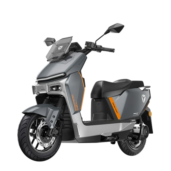Електроскутер Yadea «GS80» 0948, двигун 2999W, акумулятор 72V 50Ah літій-залізо-фосфатний, сірий, колеса 12"