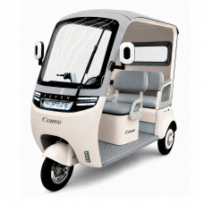 Трицикл з дашком Corso «TWIST» WS-941077, двигун 1500W, акумулятор 72V 30Ah літій-залізо-фосфатний, бежево-сірий, колеса 10"