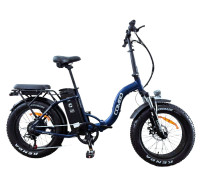 Електрофетбайк 20 AL Corso «COMBO» CM-60432 алюміній складний, двигун 750W, акумулятор 48V 20Ah літієвий, (к-т SHIMANO) синій + провід