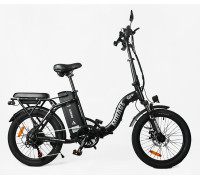 Електровелосипед 20 AL Corso «MIRAGE» MR-48610 алюміній складний, двигун 750W, акумулятор 48V 20Ah літієвий, (к-т SHIMANO), чорний + провід