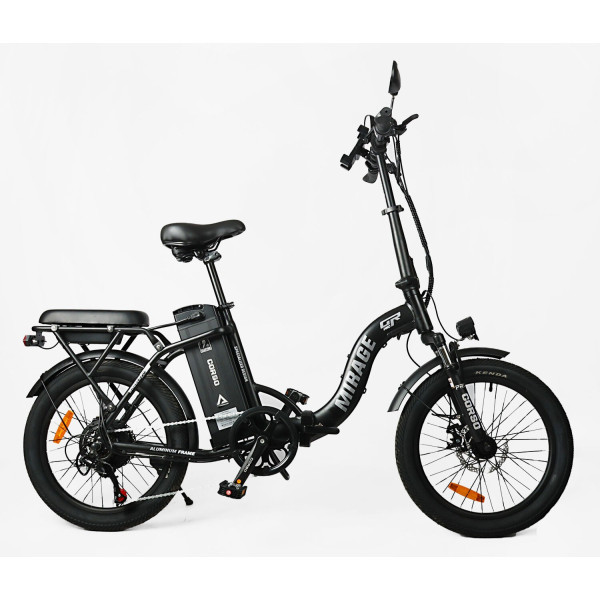 Електровелосипед 20 AL Corso «MIRAGE» MR-48610 алюміній складний, двигун 750W, акумулятор 48V 20Ah літієвий, (к-т SHIMANO), чорний + провід