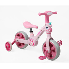 Велобіг-трансформер, 2-кол, 10 Best Trike JM-1071-9 рожевий , музика та підсвічування
