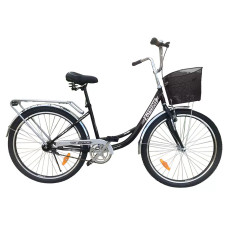 Велосипед X-TREME TOUR 2604 сталь.рама 26" колеса 26" чорно-білий +корзинка сталева