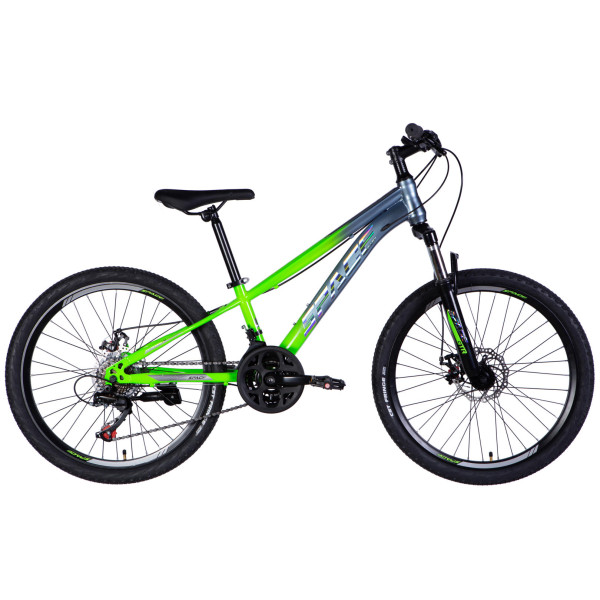 Велосипед ST 24" SPACE MARS DD FR рама-11" зелено-сріблястий 2026
