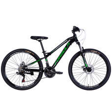 Велосипед AL 26" Formula BLACKWOOD DD FR рама-13" чорний з зеленим 2026