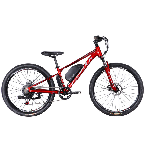 Велосипед з електроприводом 26" AL Formula eMOTION DD FR рама-13" 36B 10А*г 500Вт червоно-сріблястий 2026
