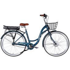Велосипед уцінений з електроприводом 28" ST Dorozhnik eAQUAMARINE BH рама-19" 36B 13А*г 500Вт темно-синій з кошиком 2026