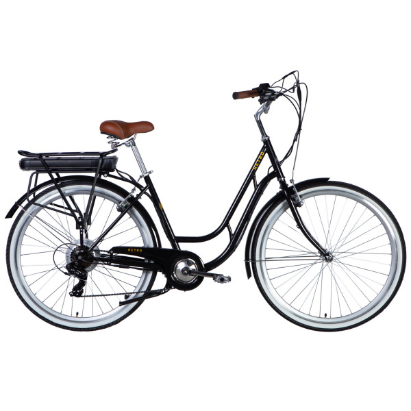 Велосипед уцінений з електроприводом 28" ST Dorozhnik eRETRO Vbr FR рама-19" 36B 13А*г 500Вт чорний 2026