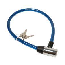 Замок тросовий на ключі VLT PJ-112S 650мм *12мм синій AM (брендоване пакування)