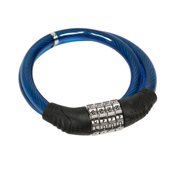 Замок тросовий кодовий VLT PJ-098 650мм *12мм синій AM (брендоване пакування)