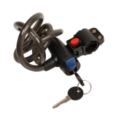 Замок тросовий на ключі VLT PJ-101S 1000мм *10мм чорний