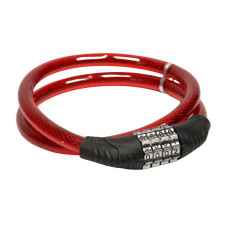 Замок тросовий кодовий VLT PJ-098 800мм *12мм червоний AM (брендоване пакування)