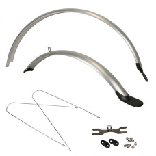 Крила 28" Пластик PVC28 срiблястий зі стійкою 400мм