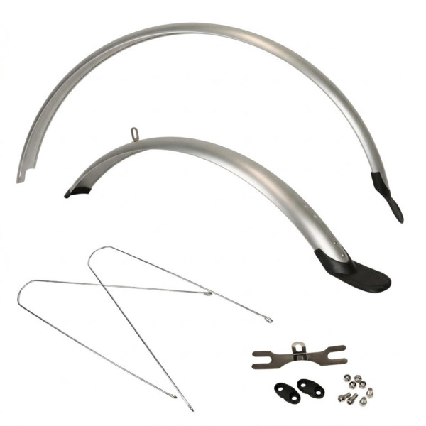 Крила 28" Пластик PVC28 срiблястий зі стійкою 400мм