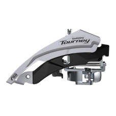 Перемикач перед. универсал. тяга 3 max-42T 34.9мм (адаптер 31.8мм)мм SHIMANO FD-TY600-L6 срiблястий з чорним